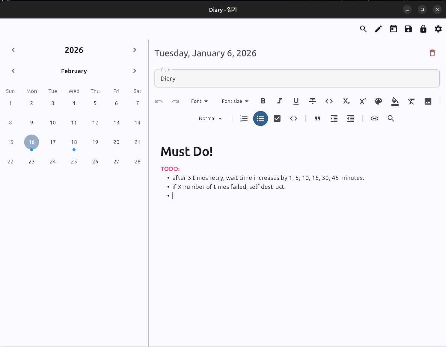 Formatted text with headings, colors, and bullet lists